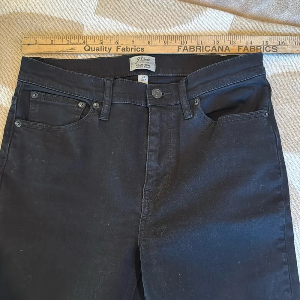 J. Crew Black Cropped Bootcut Jeans